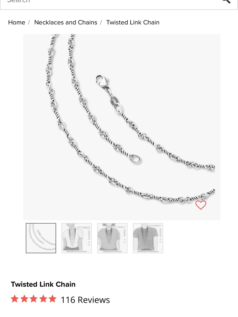 James Avery Silver Rope Chain Necklace - Picture 4 of 4